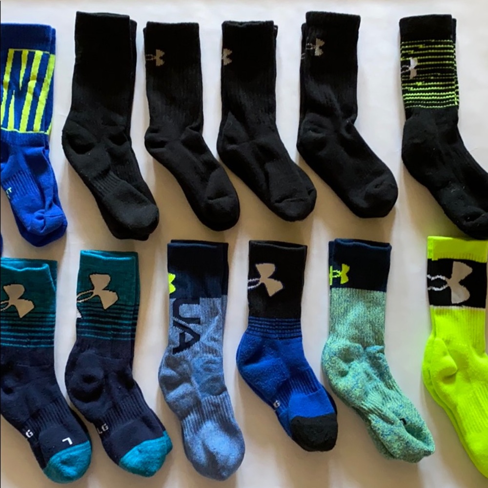 Kids sock bundle UnderArmor Nike Jordan (15 Pairs)